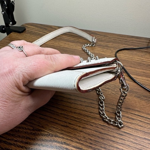 Studded Rebecca Minkoff White with Silver Hardware Clutch or Shoulderbag - Picture 6 of 11